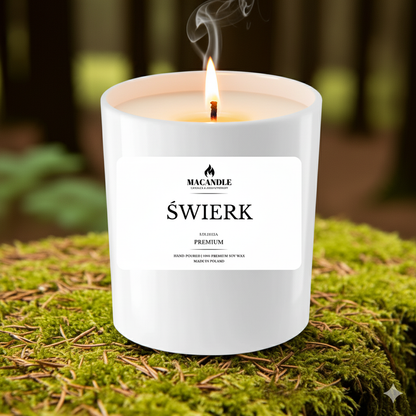 Świerk Naturalna Świeca Sojowa Zapach Domu 200ml/300ml