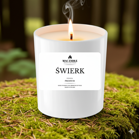 Świerk Naturalna Świeca Sojowa Zapach Domu