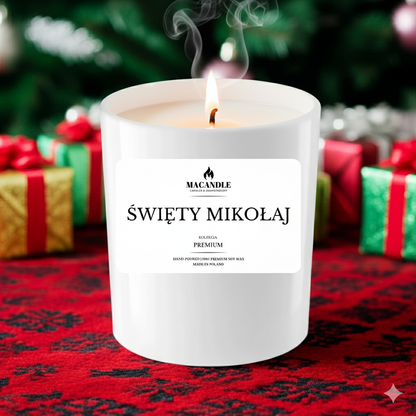 ŚWIĘTY MIKOŁAJ Naturalna Świeca Sojowa Zapach Domu 200ml/300ml