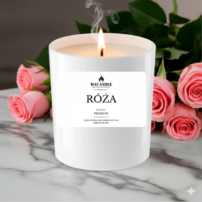 RÓŻA Naturalna Świeca Sojowa Zapach Domu 200ml/300ml