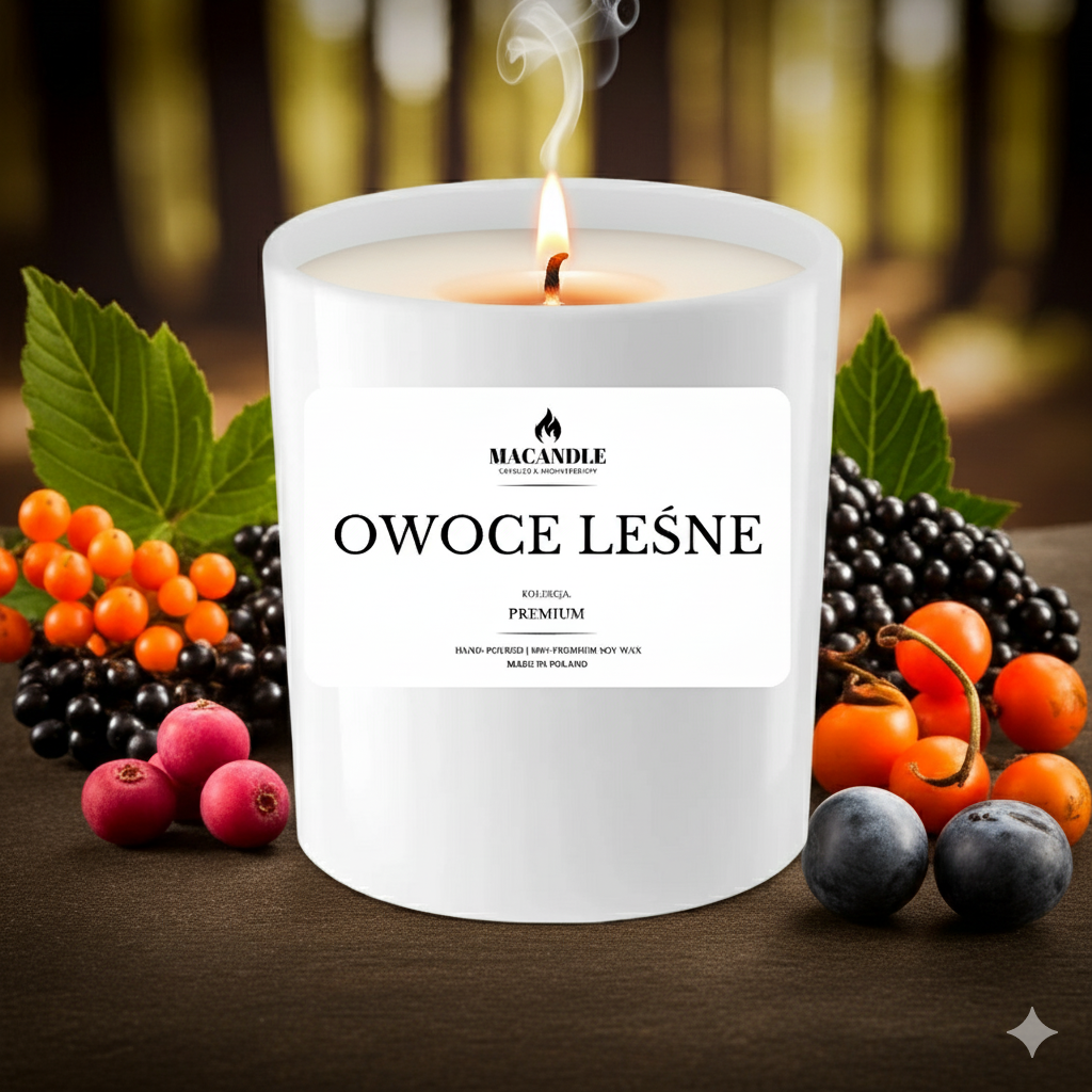 OWOCE LEŚNE Naturalna Świeca Sojowa Zapach Domu