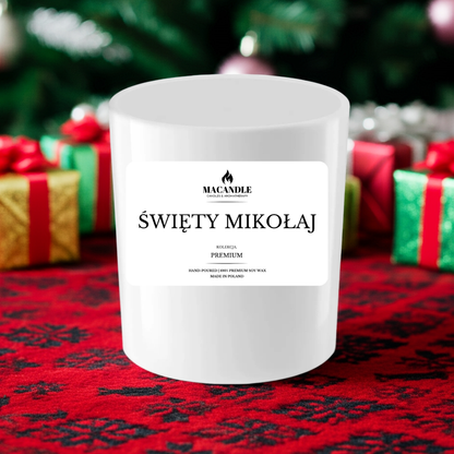 ŚWIĘTY MIKOŁAJ Naturalna Świeca Sojowa Zapach Domu 200ml/300ml