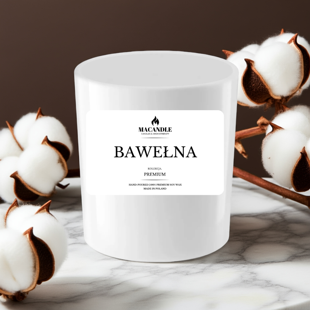 BAWEŁNA Naturalna Świeca Sojowa Zapach Domu