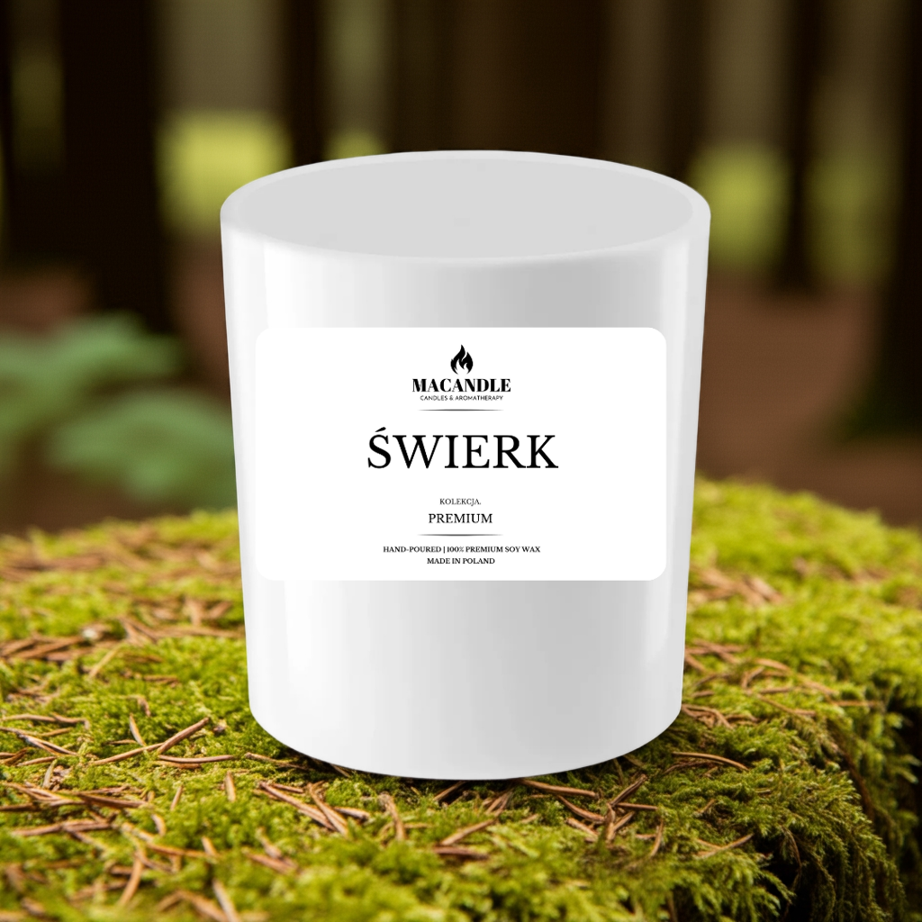 Świerk Naturalna Świeca Sojowa Zapach Domu